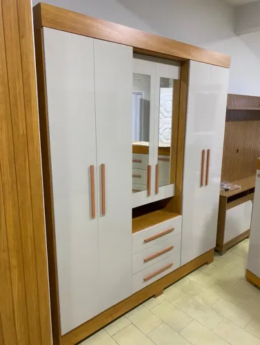 Guarda Roupa Débora ACP 100% MDF, 06 Portas e 03 Gavetas - Entrega Imediata;