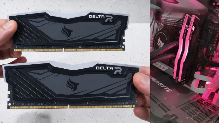 Memória RAM T-Force Delta RGB 16GB (2x8GB) DDR4 3600MHz