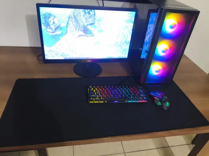 PC Gamer Completo RGB + Monitor | GTX 1650 4GB | SSD