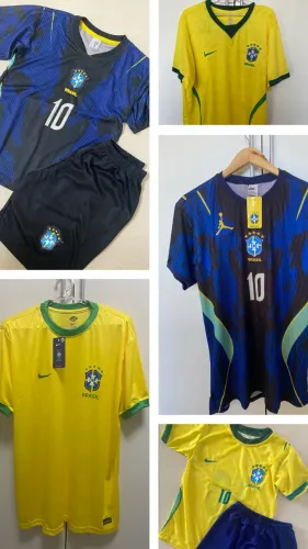 Camisas e conjunto infantil da seleção