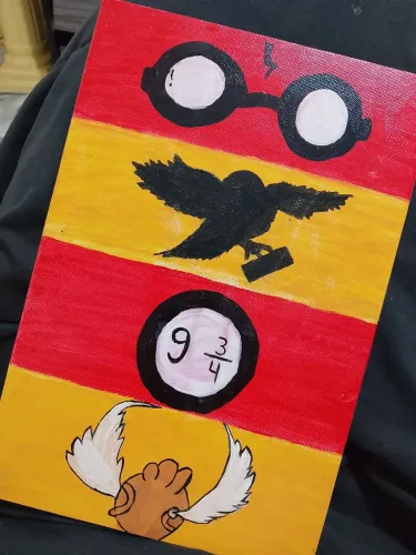Vende-se tela de pintura feita a mão no tema de Harry Potter 