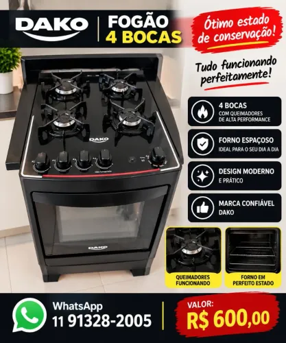 Vendo fogão ótimo estado 4 bocas