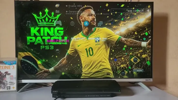 Playstation 3 Super Slim PES 26 Atualizado + Jogos PS1 PS2 PS3 PSP e Retro Games Completo