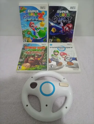 JOGOS TOPS NINTENDO WII + VOLANTE