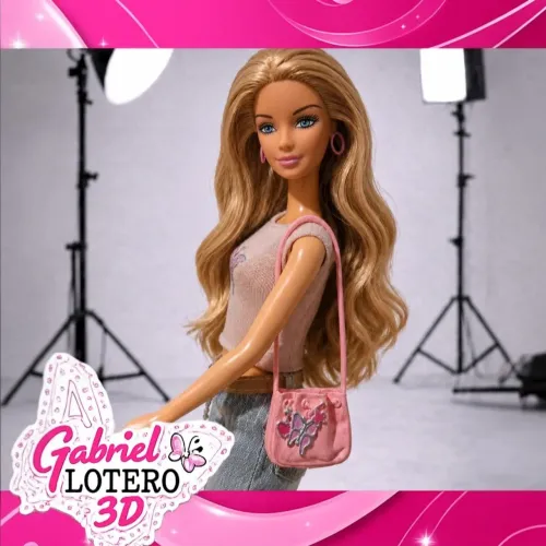 Bolsa para a boneca Barbie do filme Diário da Barbie - impressão 3D