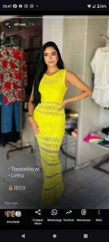 Vestido de linha longo M