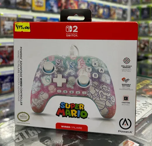 Controle Nintendo Switch C/Fio Super Mário Novo lacrado