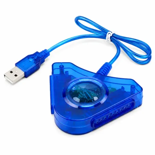 Adaptador USB Duplo Compativel Com PS1 / PS2 Para PC, Notebook e PS3 - Novo 