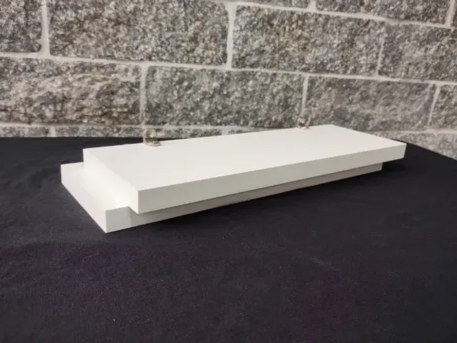 Kit 2 Prateleiras Estilo Reta - MDF Branco Tx - Fabricação Própria