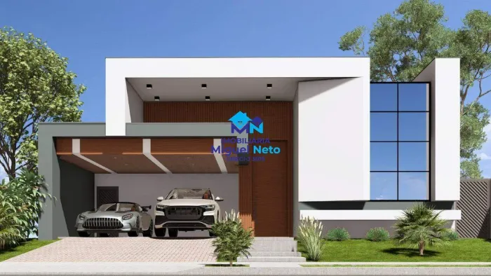 Casa térrea em construção sendo 04 suítes no Condomínio Ecoville