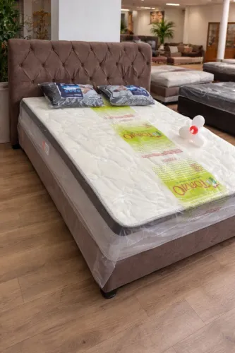 Cama Box Casal Molas Topázio Grécia com Cabeceira - Novo e embalado!!