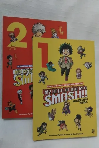 kit c/ vol. 1 e 2 do mangá spin-off de comédia my hero academia: smash - capa comum