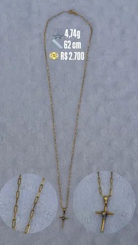 Correntinha De ouro 18k - Cordão de ouro 4,70g