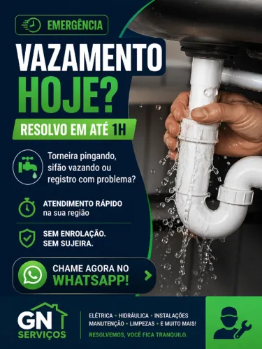 Encanador e Eletricista URGENTE | Atendimento Hoje