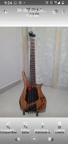 Contrabaixo multiscle 30"x28" hesdless, corpo cedro, pinho de riga, braço marfim...