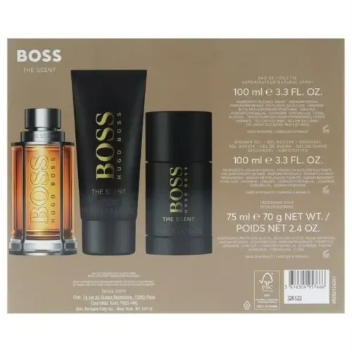 Kit Hugo Boss the scent 100ml +hidrante+ desodorante corporal