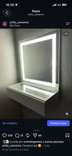 Penteadeira camarim led
