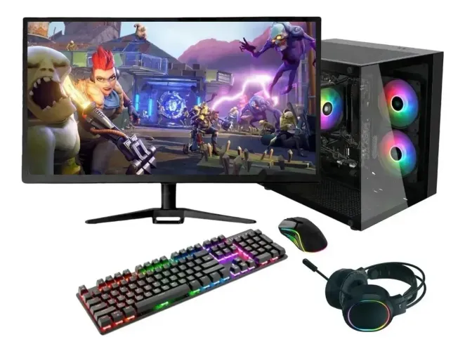 PC Gamer Completo Ryzen 7 32GB Memória Com Mesinha