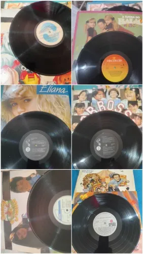 Coleção de discos de vinil (12 lp)<br> da cultura pop e infantil décadas de 70 e 90.<br>