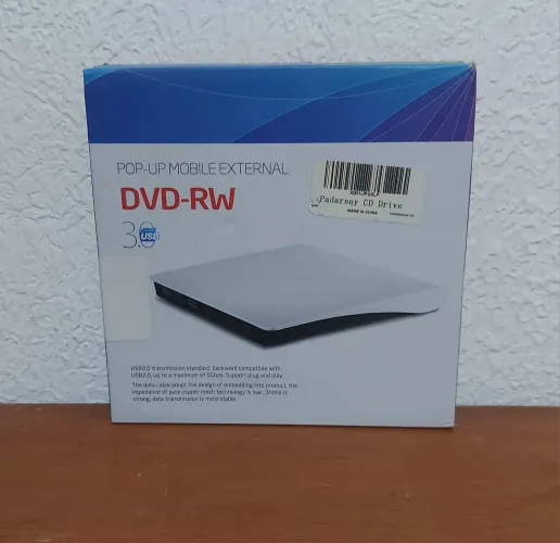 Gravador Dvd E Cd Externo Usb 3.0 case branca - Asel