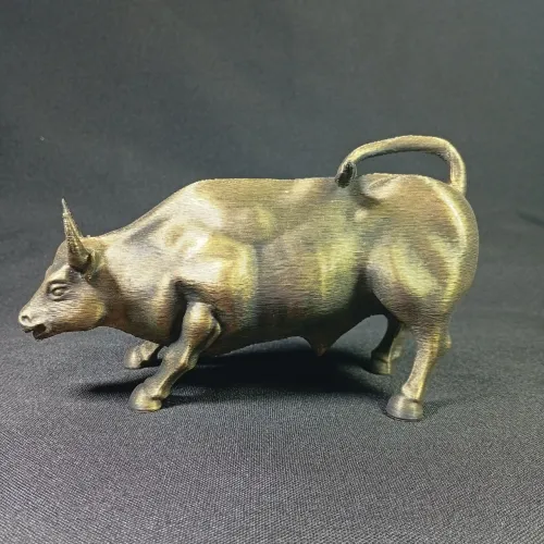Touro de wall Street decorativo Dourado