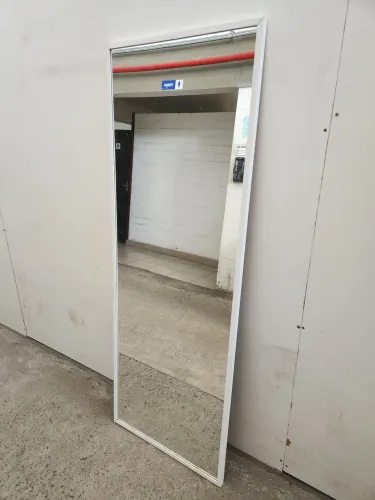 Espelho corpo inteiro 1,70x0,60 cm - com moldura MDF branca