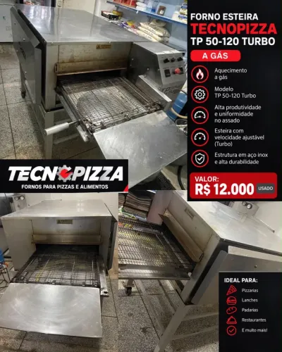 FORNO PARA PIZZA - FORNO ESTEIRA