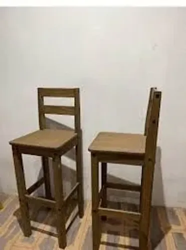 2 Banquetas Madeira Rústica