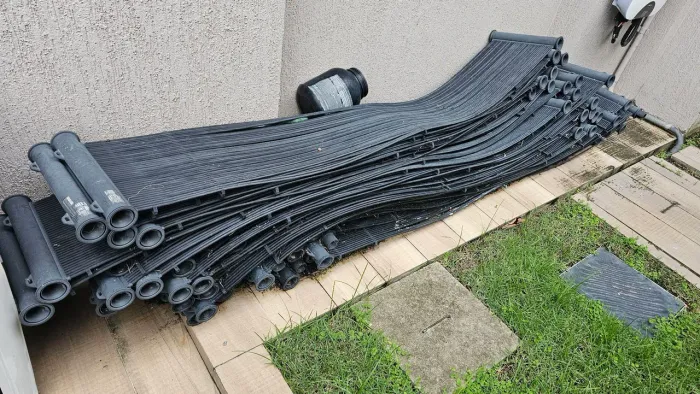 Coletor placa solar para aquecer água de piscina
