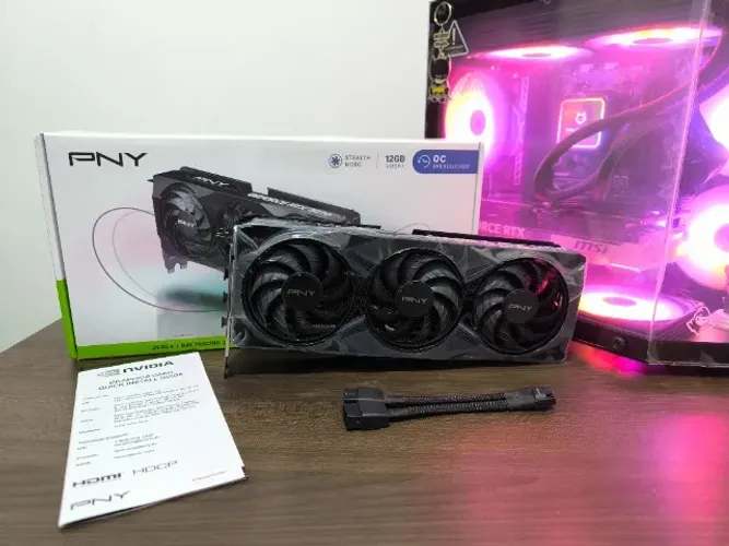 RTX 5070 12GB TRIPLE (ACEITO TROCA - 1 ANO GARANTIA - NOVO) PNY OC