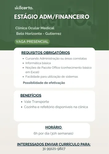 Estágio Administrativo Financeiro