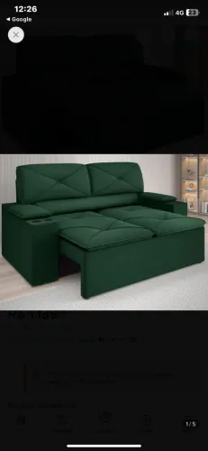 Sofá retrátil luxo reclinável 