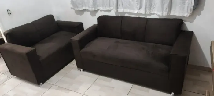 Sofá 2 e 3 pessoas Suede D33 Resistente Confortável Promoção