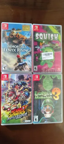 Lote com 4 jogos para Nintendo Switch
