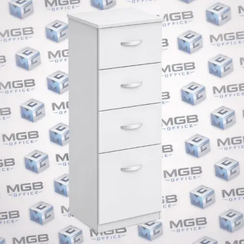 Arquivo com 4 Gavetas - 1,27x0,46x0,42cm - (BRANCO e CINZA) - QUEIMA DE ESTOQUE!