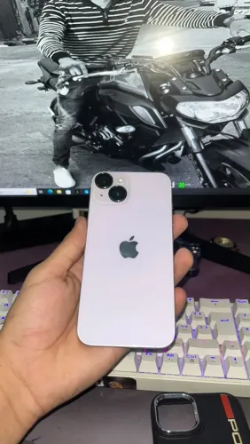 IPHONE 14 LILÁS 256g aceito troca