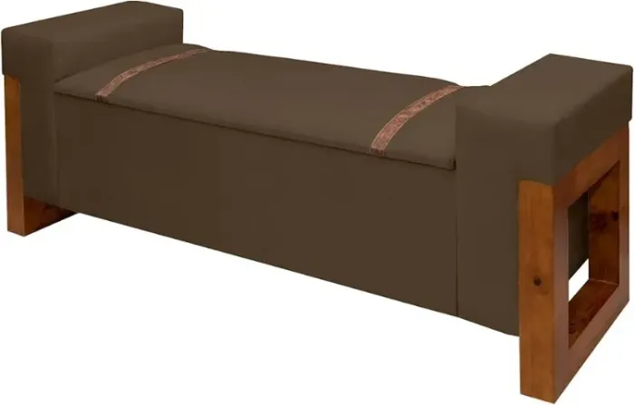 Recamier Baú Sapateira Luxo Decorativo Estofado Tamanho 150 Cm Móveis De Armazenamento Est
