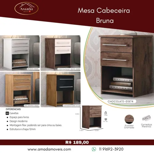 Mesa Cabeceira - à pronta entrega