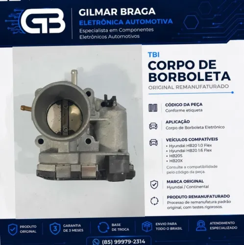 Corpo de Borboleta TBI Original Hyundai HB20 1.0 1.6 Flex Testado