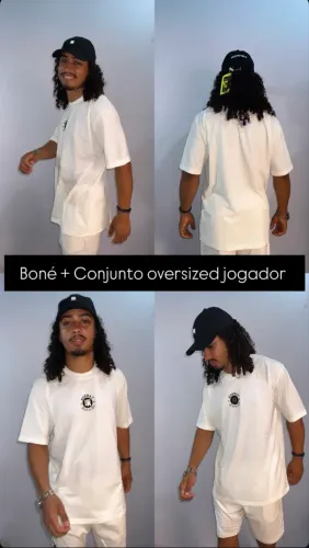 Boné black TKJ + conjunto oversized TKJ