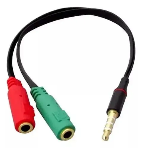 Cabo Adaptador P3 para 2 P2 (Fone + Microfone) - Novo 8190