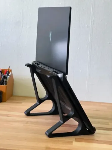 Suporte vertical para laptop com duas opções de altura