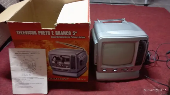 Televisor preto e branco 5 polegadas 