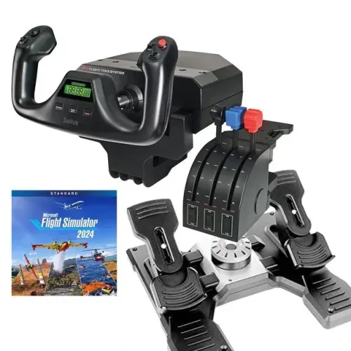 KIT COMPLETO LOGITECH/SAITEK FLIGHT SIMULATOR ? YOKE + THROTTLE + RUDDER PEDALS