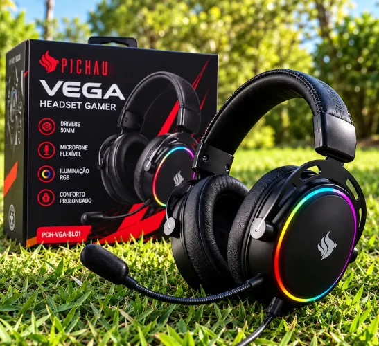 HEADSET GAMER PICHAU VEGA - RGB