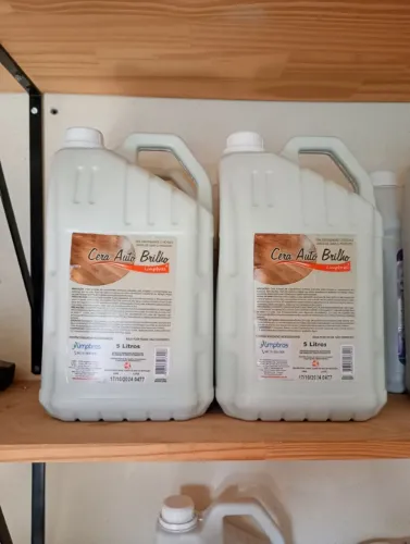 Galão de cera 5 litros auto brilho - piso residencial ou comercial