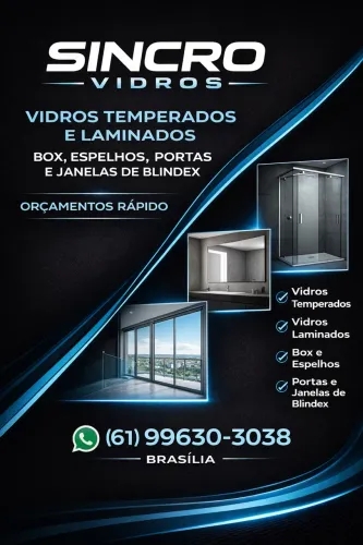Vidraçaria atendemos Brasília e região