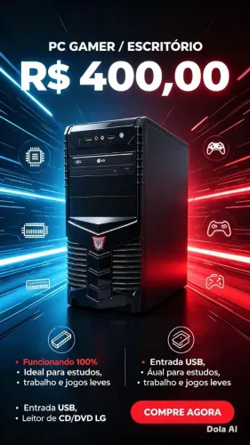 Pc, para estudos, trabalhos, e jogo leves, não perca essa oportunidade.