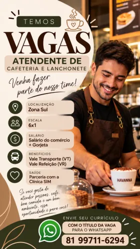 Atendente de Cafeteria