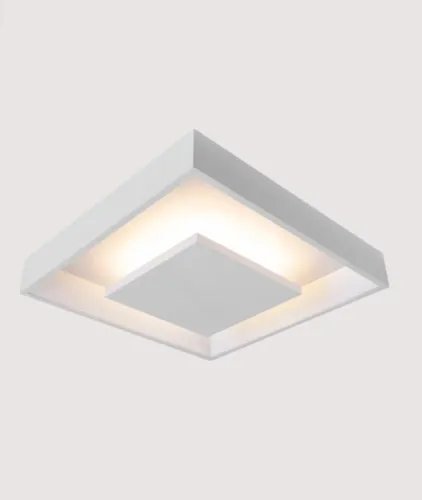 Plafon Led Sobrepor Quadrado Branco 20W 2200LM 3000k